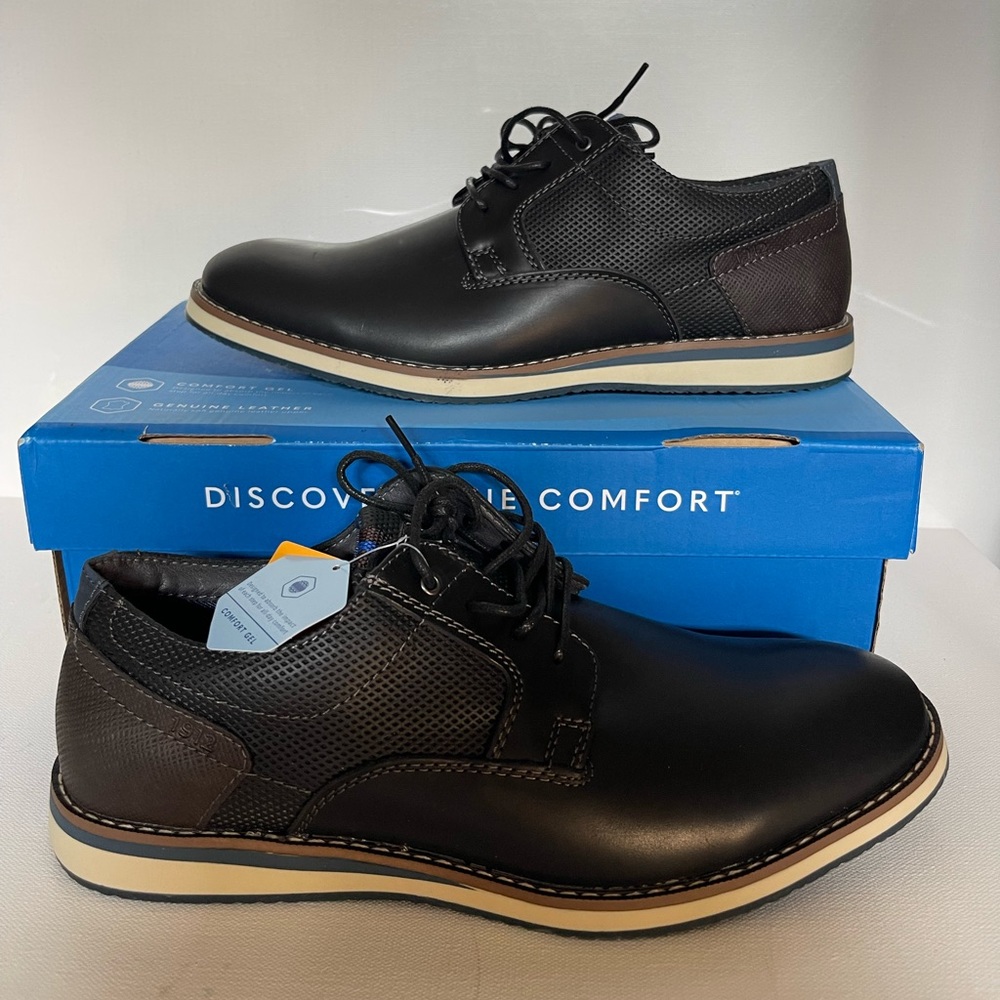 ✅ Nunn Bush Men's Size US 9 Casual Dress Shoes Formal Oxford Black Leather ✅ NIB
